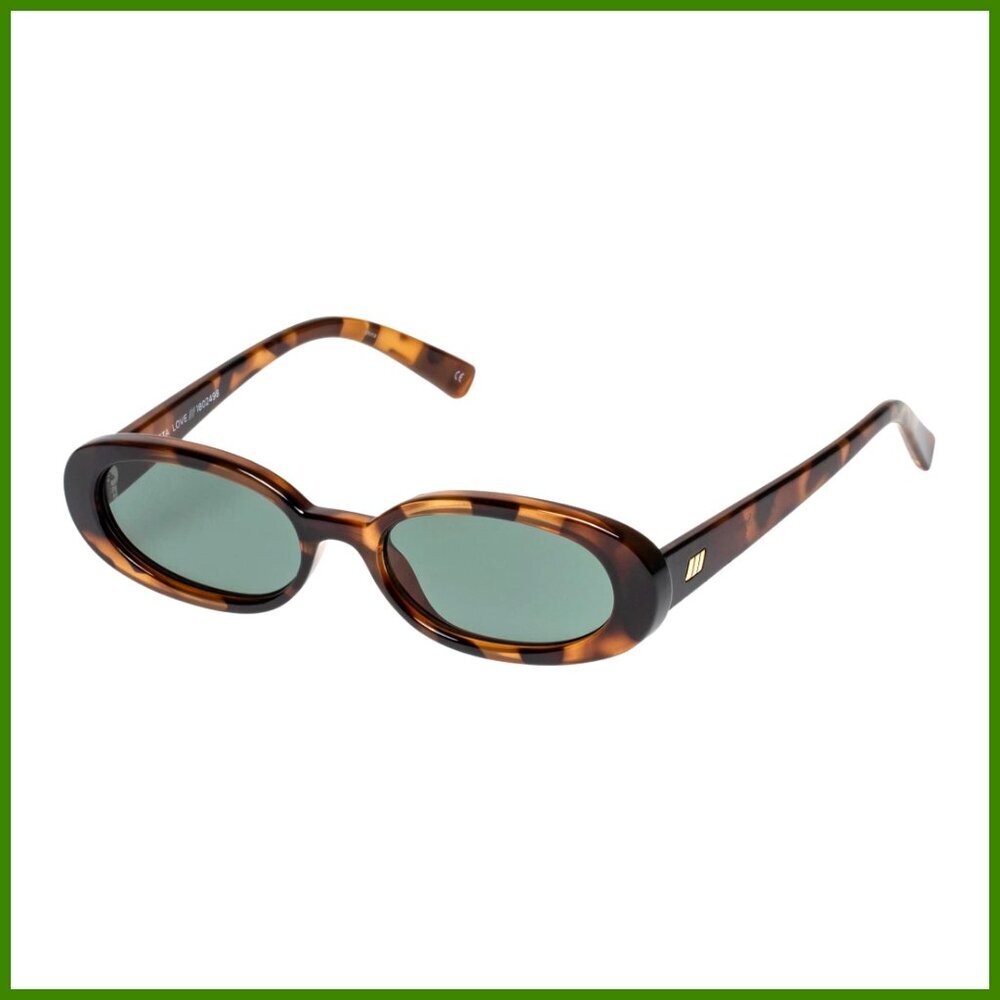 Slimline Oval Sunglasses, Retro 90s Style, Polycarbonate Frame